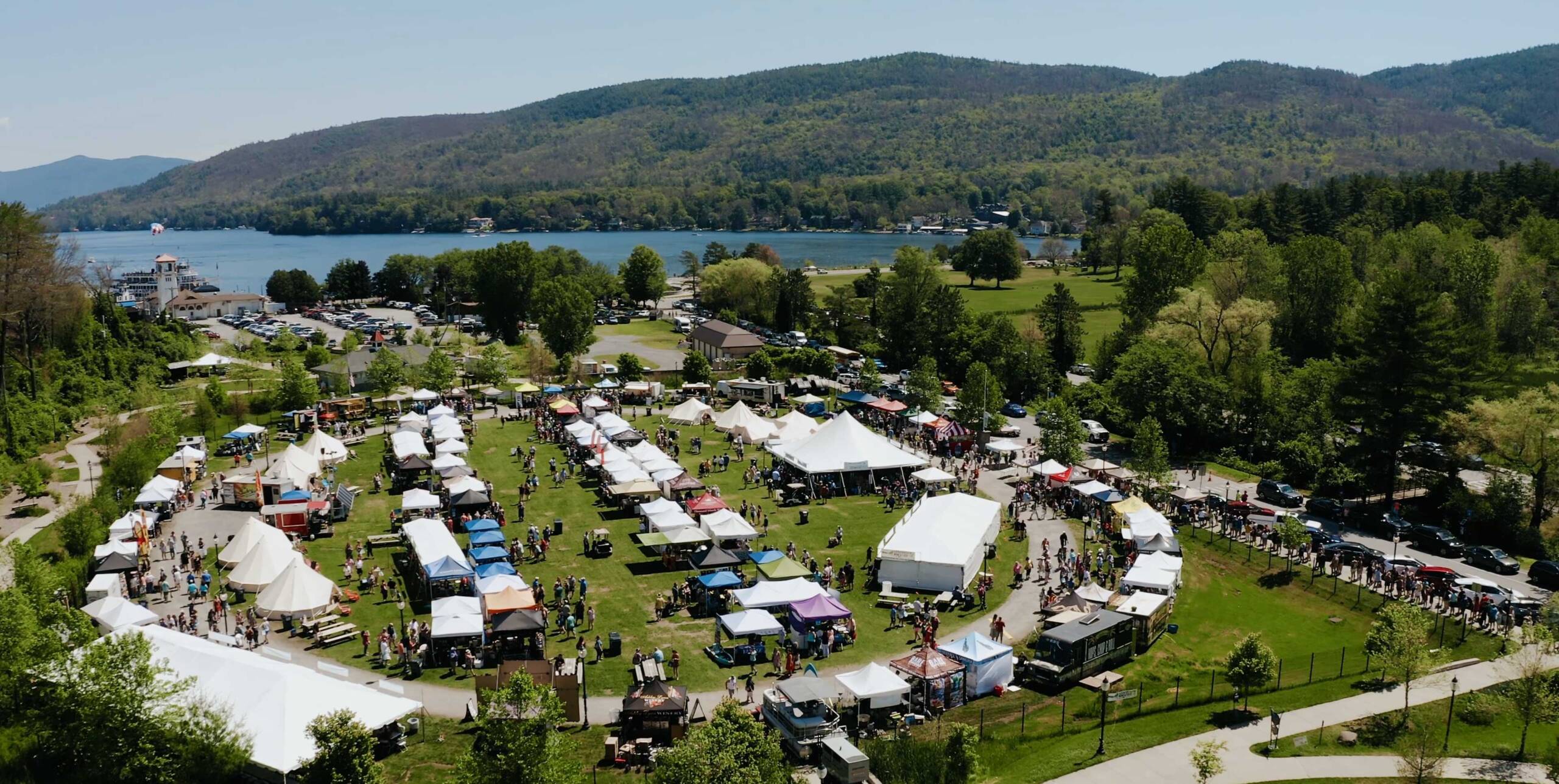 Adk Wine Fest Festival Commons Aerial View