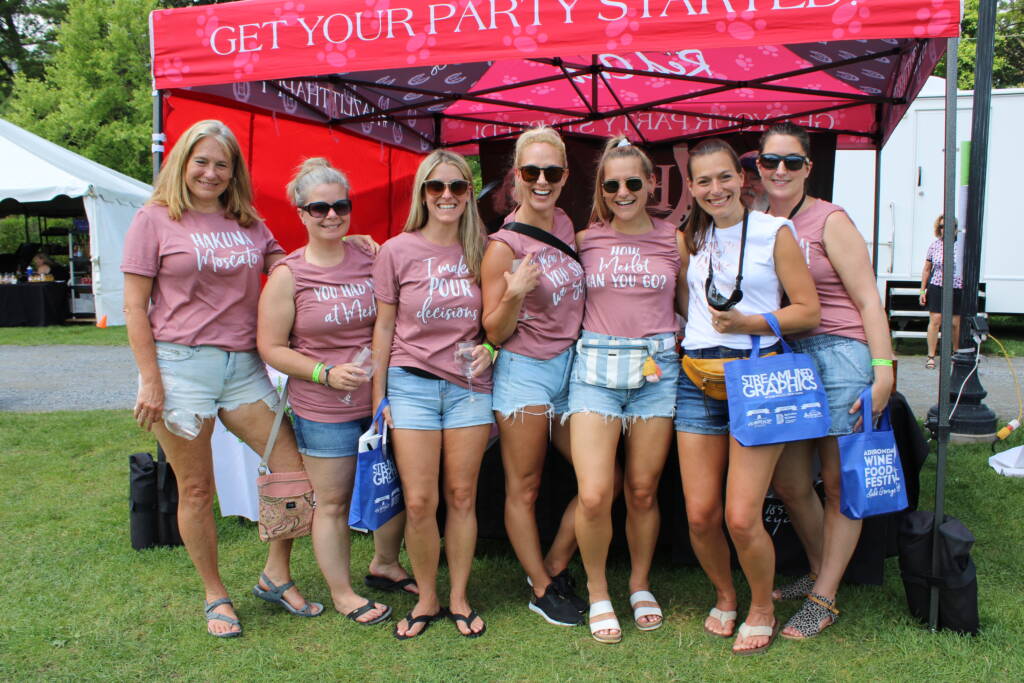 Group of girls at the Festival for a bachelorette