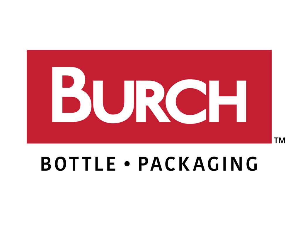 BURCH logo: white wordmark on a red rectangular banner